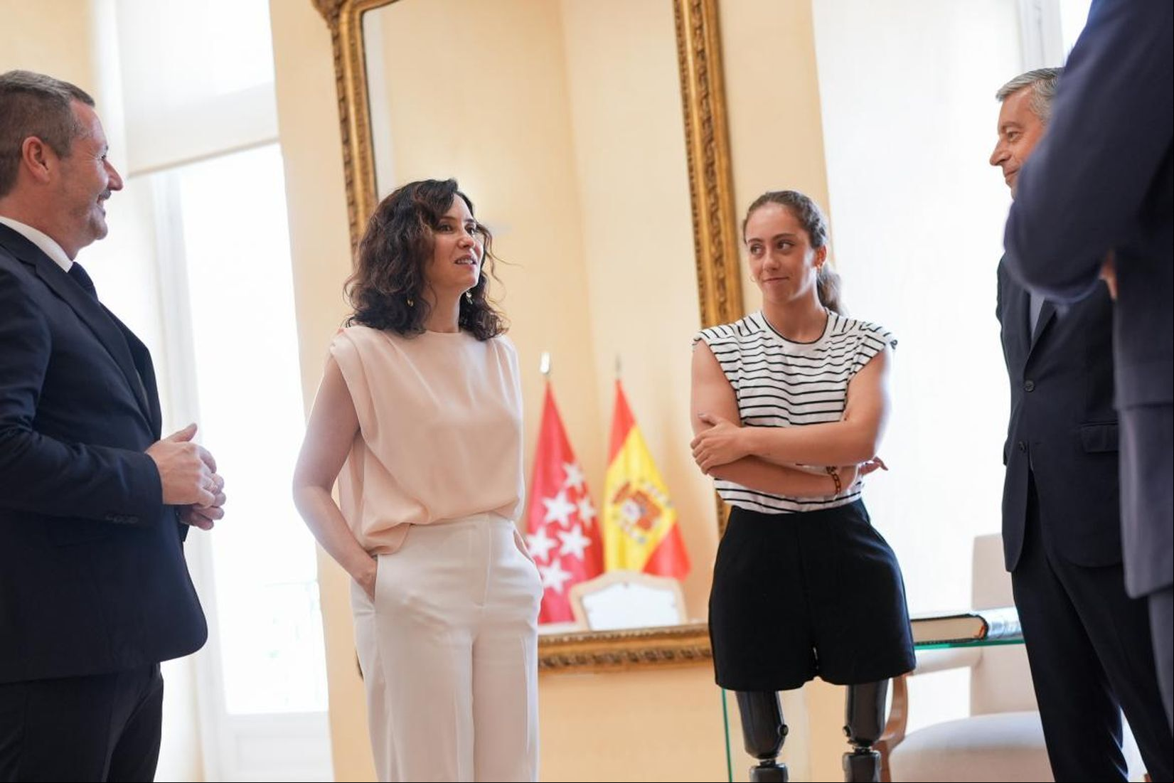 Isabel Díaz Ayuso con Audrey Pascual
