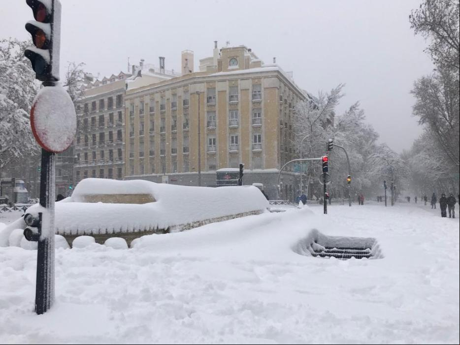 Nieve en Madrid