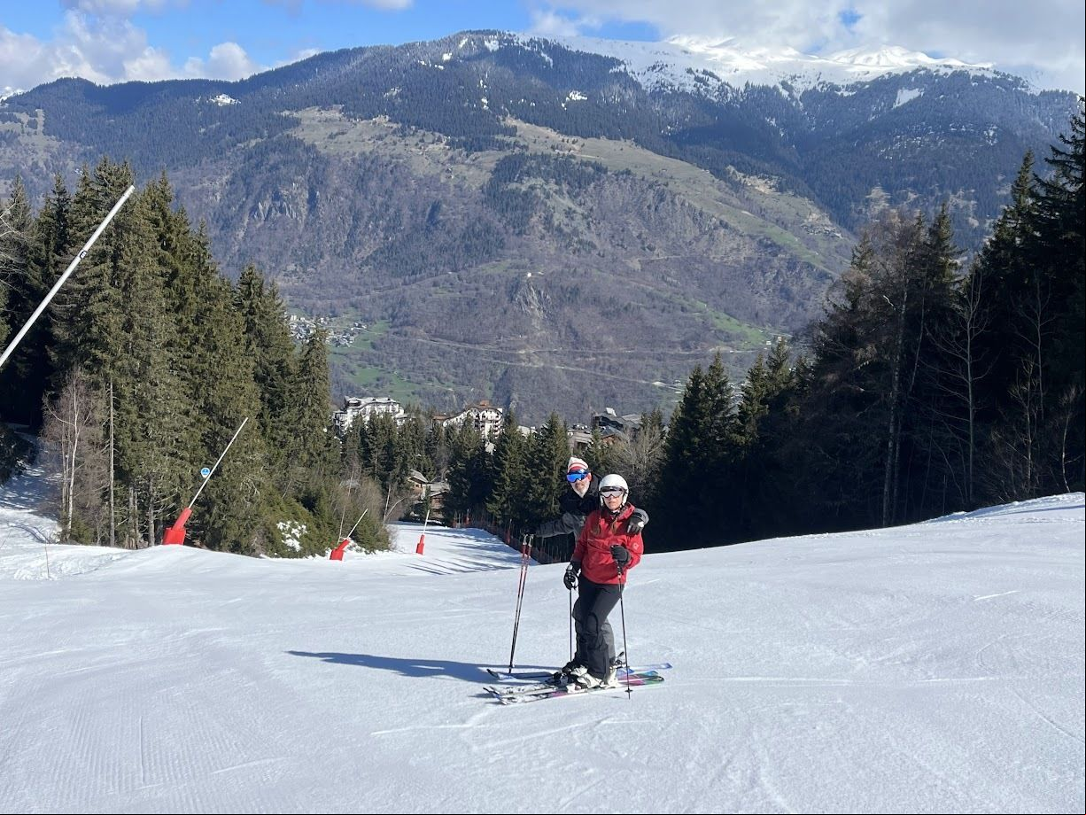 Pepe y Cristina en los bosoques de Courchevel