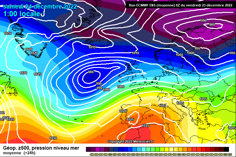Prevision del 24 al 28 de Diciembre y tendencia